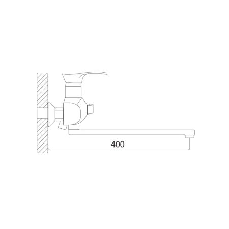 Смеситель для ванны Shevanik S5222, хром