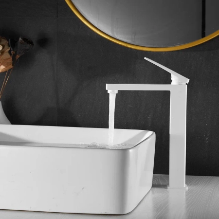 Смеситель для раковины Shevanik S6811C, белый, артикул S6811C