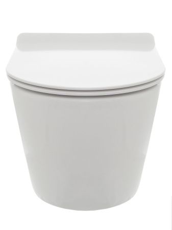 AQM2002 Унитаз подвесной с сиденьем SoftClose, технология смыва Rimless, скрытый крепеж. 490x370x360, артикул AQM2002