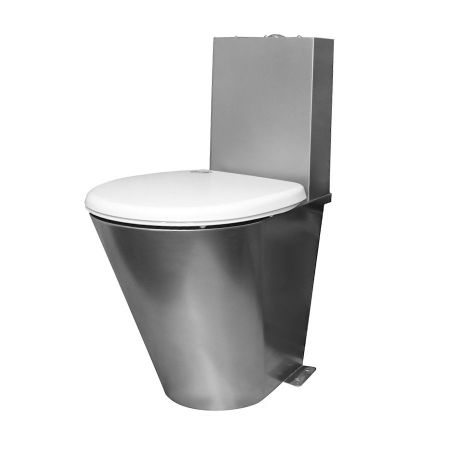 Унитаз напольный с баком антивандальный Тругор УНсбА ЛАЙТ, сатин, артикул УНсбА ЛАЙТ