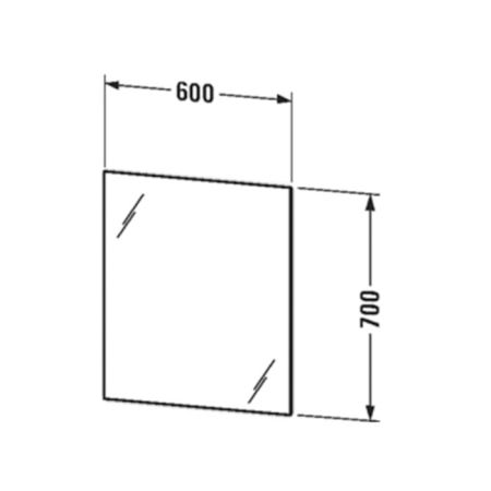 Duravit LM Зеркало с подсветкой "BEST" 600x700x33мм. IP44, LED 4000K A+, подогрев, артикул LM7825D
