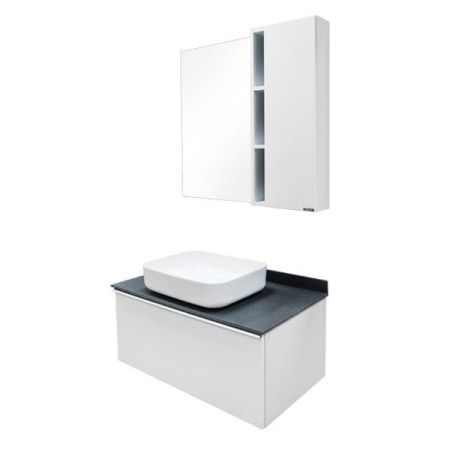 Тумба с раковиной Comforty Милан 90 4137131 подвесная Белая