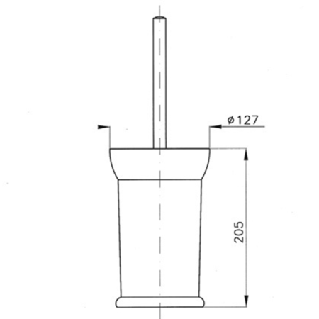 Nicolazzi Accessori Ёршик напольный, Цвет: бронза/белый, артикул 1491BZ