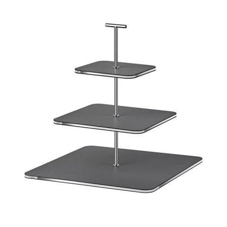 ADJ Сервировочная стойка, 30x30xH35 см., цвет: серый/черный, фурнитура хром, артикул 0092.03/01