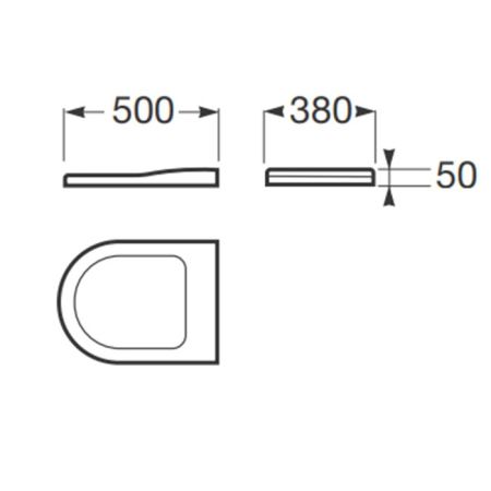 Armani Roca Baia Сиденье лакированное с механизмом плавного опускания, цвет: белый, артикул 7.801C.3.200.B