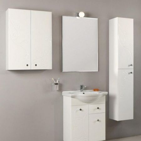 Подвесной двустворчатый шкаф Акватон Лиана 1A153003LL010 Белый, артикул 1A153003LL010