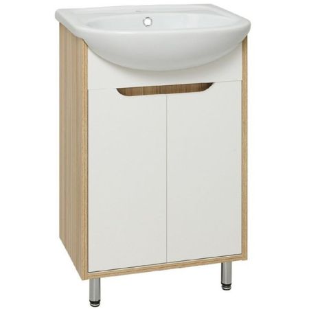 Тумба под раковину Runo Эко 50 4620750025755 Белая Лиственница, артикул 4620750025755