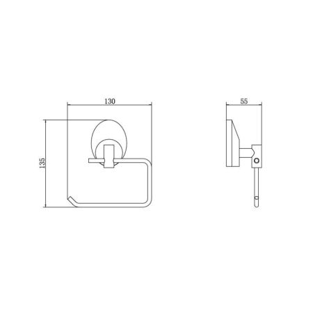 Держатель для туалетной бумаги FASHUN A1603-3, хром