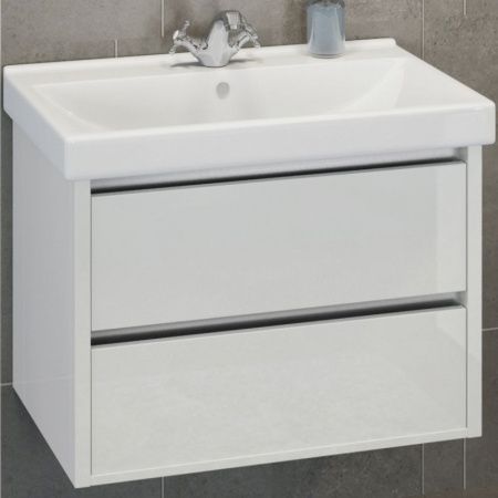 Тумба с раковиной Comforty Дублин 75 4137103 подвесная Белый глянец Тумба с раковиной Comforty Дублин 75 4137103 подвесная Белый глянец