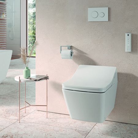 TOTO WASHLET SX EWATER+ Сиденье 386х579х146 мм, с дистанционным управлением, для унитаза CW522EY, цвет: белый, артикул TCF896CG#NW1