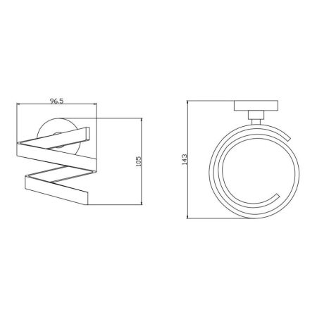 Держатель для фена Rav Slezak COLORADO COA1200, хром, артикул COA1200