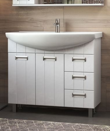 Тумба с раковиной напольная VIGO Diana tn.DIA.STI.100.2D.3Y, 105 см, артикул tn.DIA.STI.100.2D.3Y-com