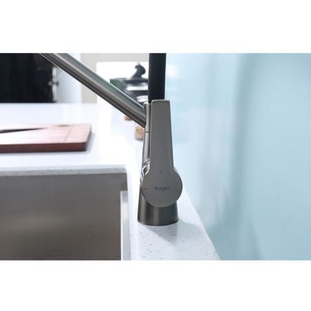 Смеситель для кухни с подключением фильтра Raglo R80.62.09, графит, артикул R80.62.09