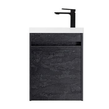 FAMILY-M База под раковину подвесная с одной распашной дверцей, Hard Coal, 400x220x500, Family-M-400-1D-SO-HC
