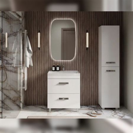 Пенал (40см) Velvex Orlando pn.ORL.40, белый матовый, артикул pn.ORL.40 белый матовый