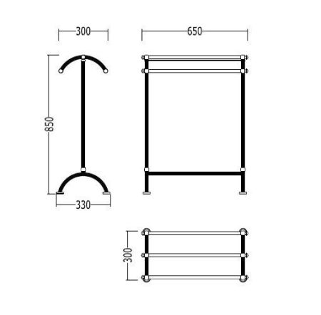 Devon Single Полотенцедержатель тройной напольный, цвет хром, артикул DEIMPERIALCR