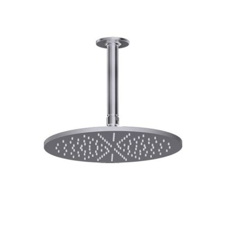 GESSI INCISO Потолочная душевая головка шарнирная на 1/2'', Ø300мм, длина изготавливается под заказ (от 105 до 1855 мм), цвет: finox, артикул 58250#149