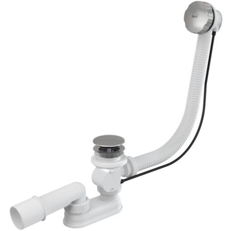 Слив-перелив Alcaplast A55KM-80 полуавтомат Белый Хром, артикул A55KM-80