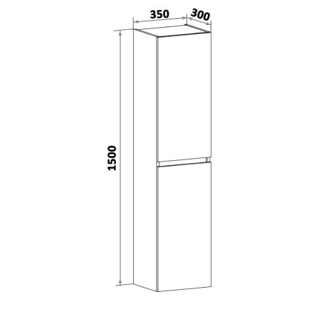 Пенал Runo универсальный белый Манхэттен 35 (00-00001048), артикул 00-00001048