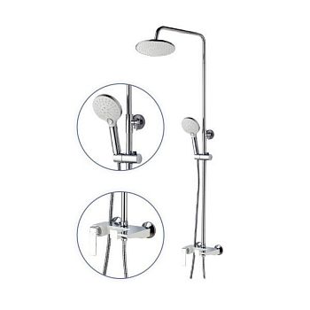 Душевая система FASHUN A2451-8, хром/белый