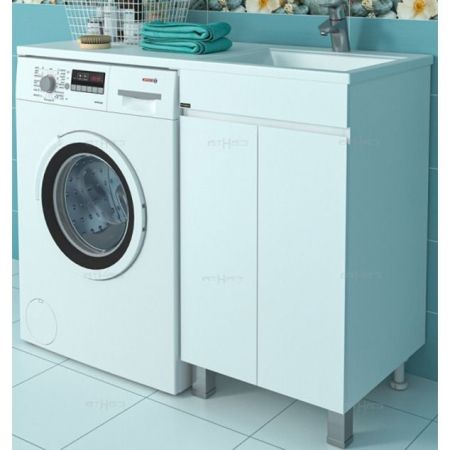 Тумба с раковиной СанТа Марс 110 R 700264+900113 Белая