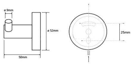 Крючок Bemeta Trend-i 104106038 Хром/Белый, артикул 104106038
