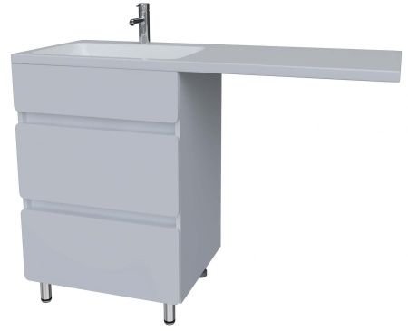 Тумба напольная "Корделия 60", 2 ящ., ст/м., белая, Kamilla 120