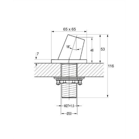Переходник-держатель душевой лейки для ванны OMNIRES H13CR (хром) Переходник-держатель душевой лейки для ванны OMNIRES H13CR (хром)