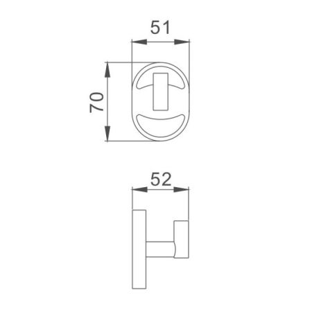 Крючок для ванной комнаты Haiba HB1905-1, хром