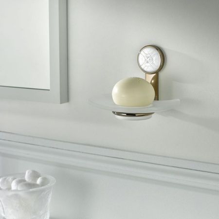 THG HIRONDELLES Мыльница стеклянная, настенная, цвет Umber color PVD, артикул A4J-H66-500