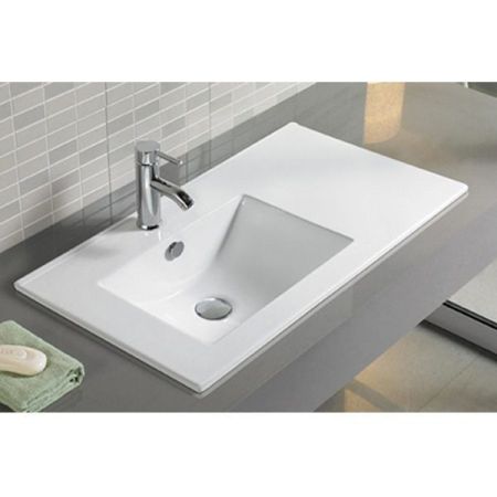 Тумба с раковиной Comforty Турин 90L 4137135 подвесная Дуб бежевый, артикул 4137135