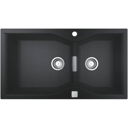 Мойка GROHE K700 с 2 чашами, 900 x 500 мм, черный гранит (31658AP0) Мойка GROHE K700 с 2 чашами, 900 x 500 мм, черный гранит (31658AP0)