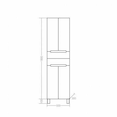 Шкаф-пенал "Лондон 50" напольная, артикул 524010