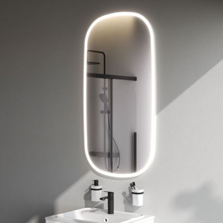 M8FMOX0651WGH Зеркало универсальное с контурной LED-подсветкой, ИК- сенсором, вытянутое, 65*124см, артикул M8FMOX0651WGH