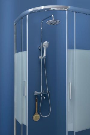 Душевой уголок Aquanet Practic AE10-Q-90x90U-CP 900x900, прозрачное, матовое стекло, артикул AE10-Q-90x90U-CP