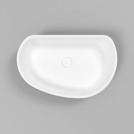 Умывальник WHITECROSS Ametrine 60x37 (черный/белый мат) иск. камень