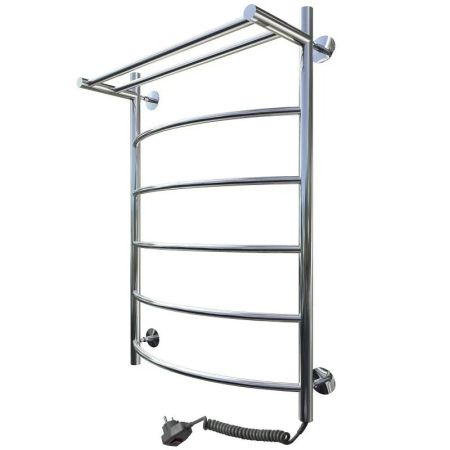 Электрический полотенцесушитель Тругор ПЭК 5 П 80x50 с полкой Хром, артикул Пэк5П80х50
