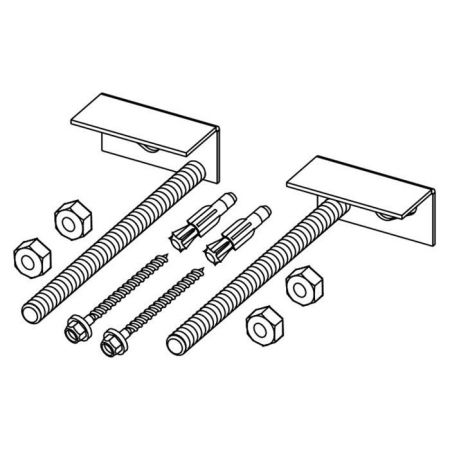 Комплект креплений модуля к стене, TECE, ТЕСЕprofil, комплект поставки- 2 кронштейна, комплект крепежных элементов, артикул 9380300