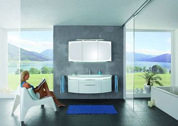 Комплект мебели Puris Classic Line с раковиной из минерального литья, 1400 мм, цвет дуб трюфель