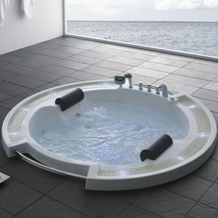 Акриловая ванна Gemy G9060 O 210х210 с гидромассажем, артикул G9060O