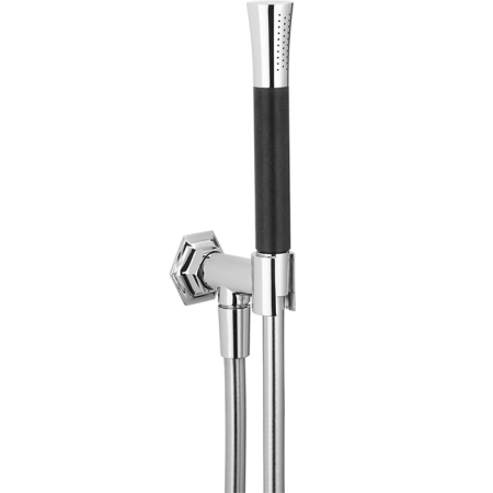 Ручной душ, Cisal, Chérie, тип установки-настенный, ширина, мм-50, глубина, мм-67, форма-цилиндрическая, держатель-есть, гибкий шланг, мм-1500,  цвет-хром, артикул CE00303021