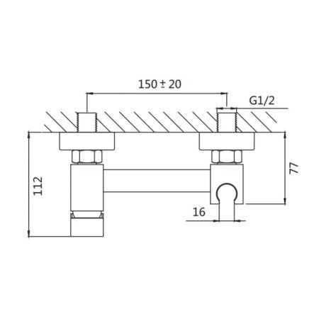 Гигиенический душ со смесителем Shevanik S137Q, бронза