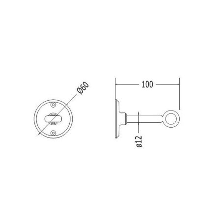 Devon Держатель для цепочки механизма высокого бачка, цвет: золото светлое, артикул DE1070OT