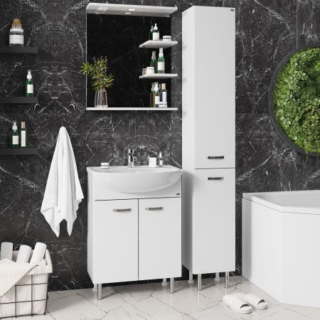 Зеркало Onika Коралл 60 белое, с подсветкой, артикул 206001