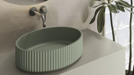 Zenon Olympia, накладная раковина овальной формы, 48х34,5х14 см, цвет белый матовый, артикул 4000.000.000.000.39682