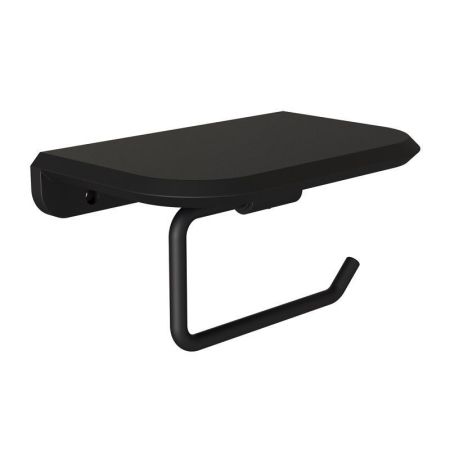 Держатель для туалетной бумаги с полочкой Knotlor PH103BL, черный, артикул PH103BL