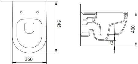 Чаша подвесного унитаза Allen Brau Priority 4.31001.AN антрацит, артикул 4.31001.AN