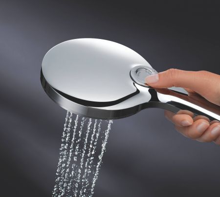 Ручной душ GROHE Rainshower SmartActive 130, 3 вида струй, белая луна (26574LS0), артикул 26574LS0