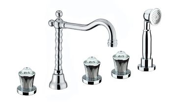 Смеситель на борт ванны Fiore VENERE SKY (SWAROVSKI®) 13CR0607, хром