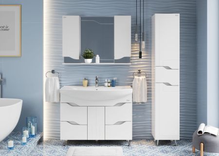 Тумба Onika Веронэлла 105 напольная, белая (ум. Стиль 105)